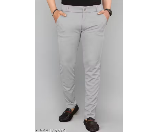 Lycra Men's Trouser Combo II Men's Regular Casual Pants Combo II Men's Regular Fit Casual Trouser (Pack of 2)