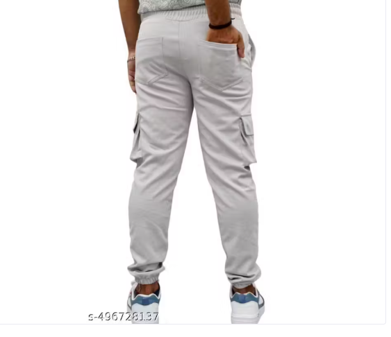 Men's cargo trouser regular fit multy pocket trouser