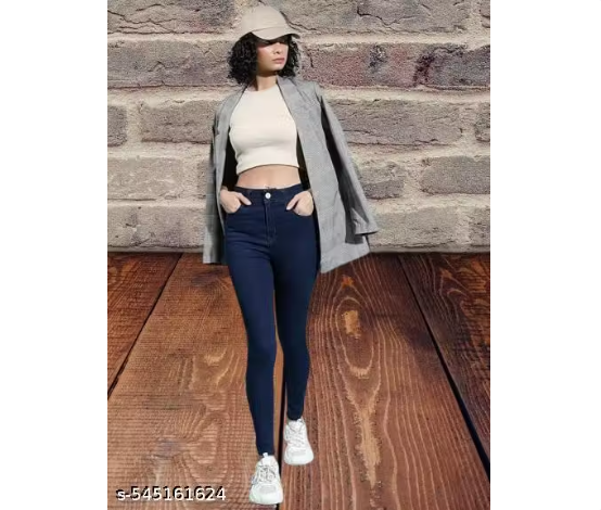 Women's Silk Stretchable Mid Rise Jeans