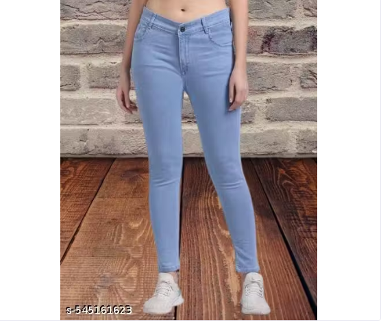 Women's Silk Stretchable Mid Rise Jeans