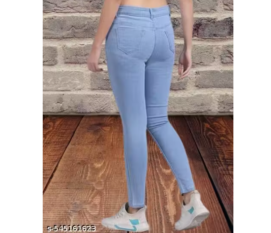 Women's Silk Stretchable Mid Rise Jeans