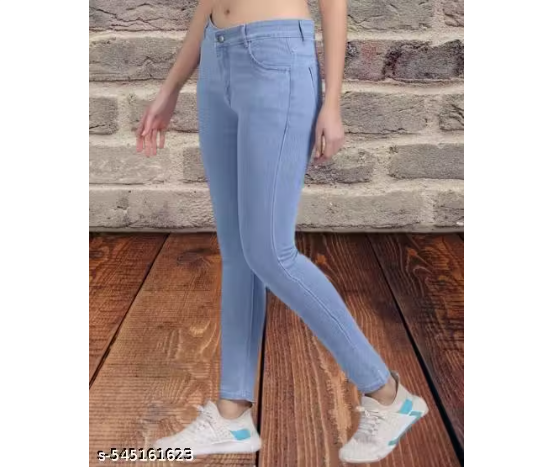 Women's Silk Stretchable Mid Rise Jeans